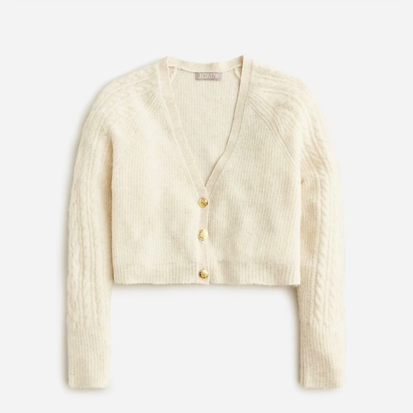 J. Crew Cream Cardigan Sweater - Picture 2 of 4